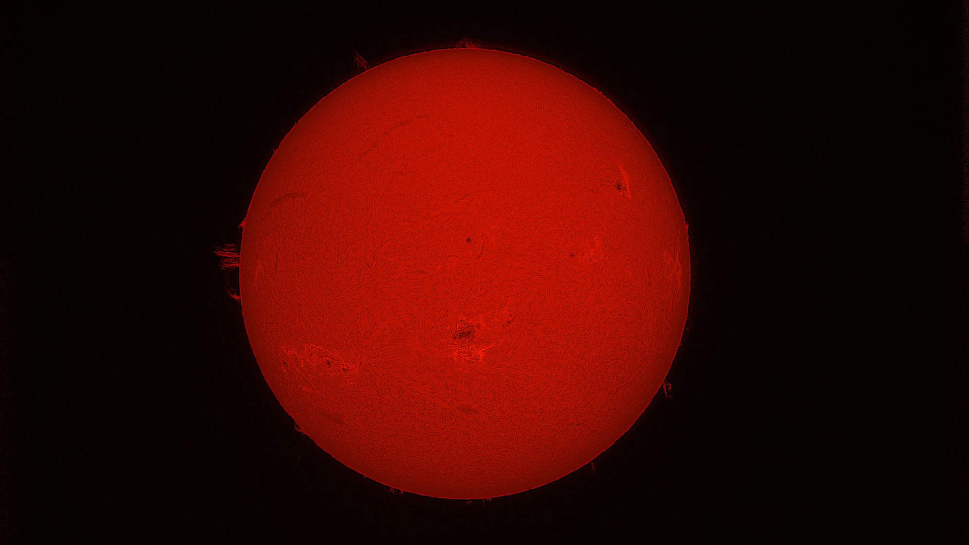 Solen fotograferet fra Jørgen Poulsen samme dag.